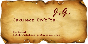 Jakubecz Gréta névjegykártya